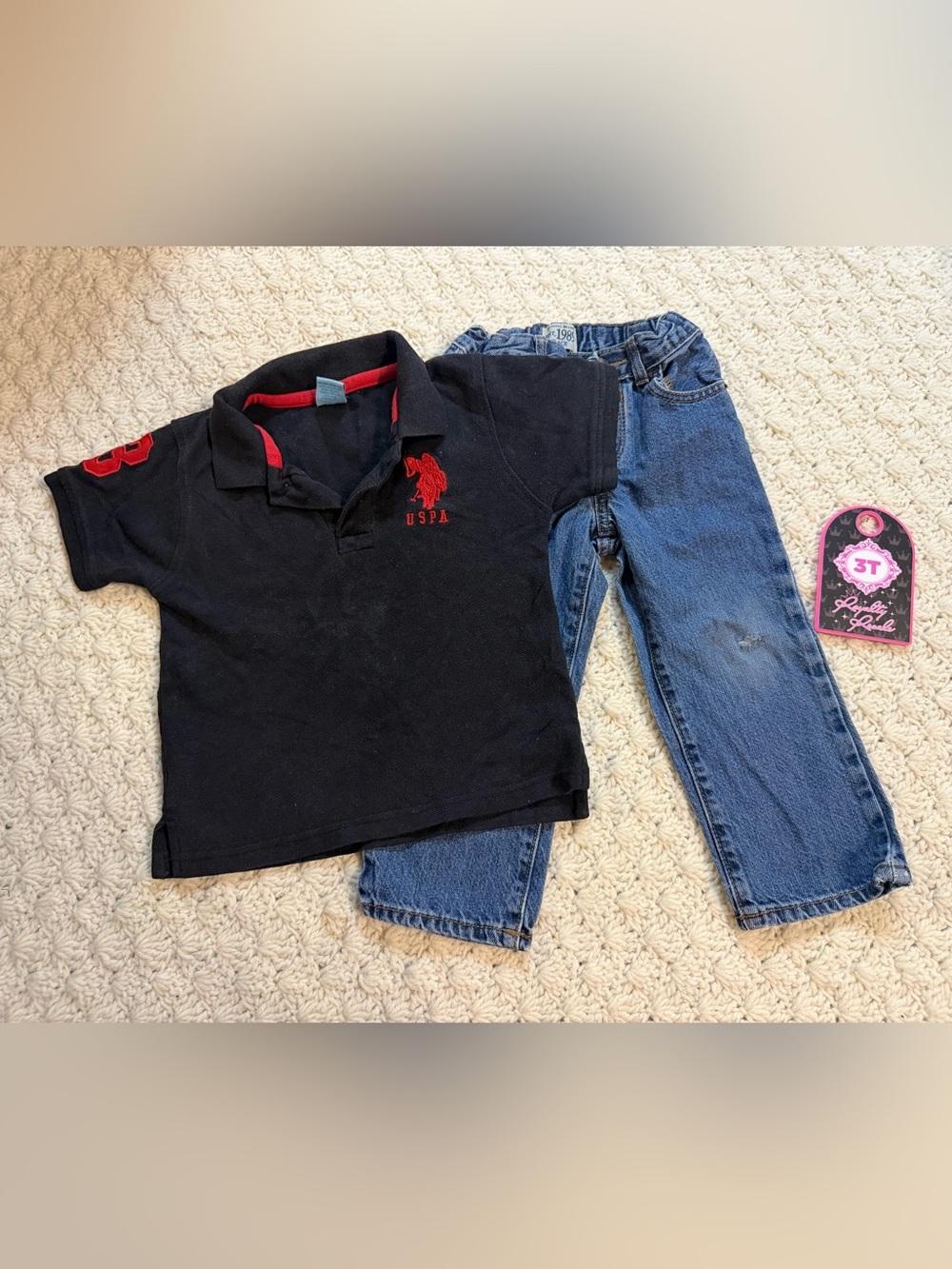 Polo by Ralph Lauren Black Polo with Red Logo